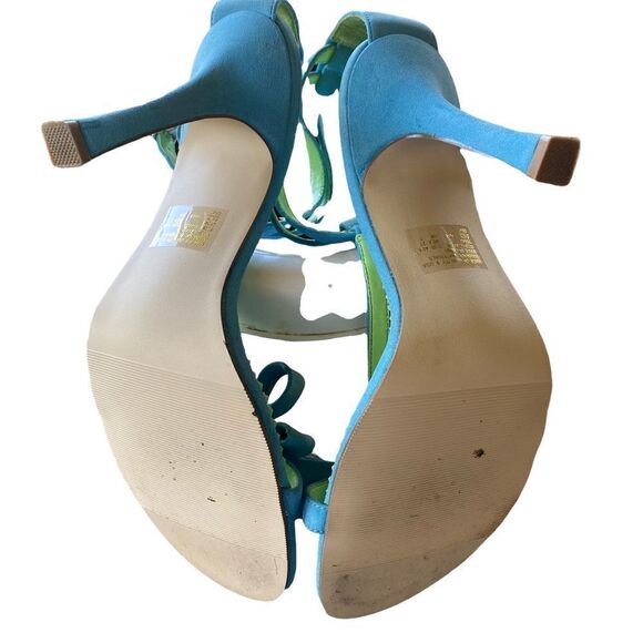 Size 9 Blue Stiletto Bow Sandal - Picture 5 of 11